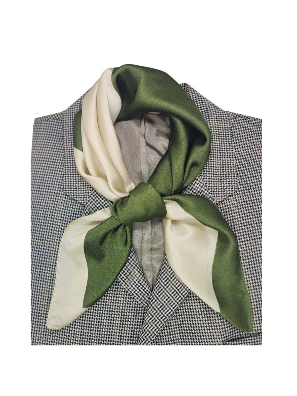 ✨Silky Satin Scarf Bandana Soft Luxury neck wrap luxurious Accessory Green Beige